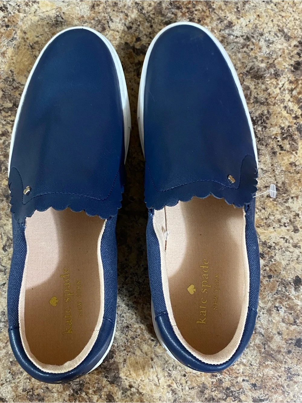 Kate Spade New York Navy/Gold Loafer Women’s Slip on shoes Size 8.5